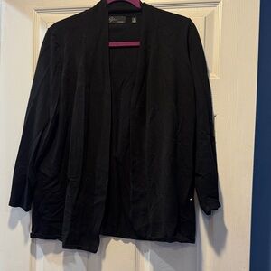 Black Open Front Cardigan